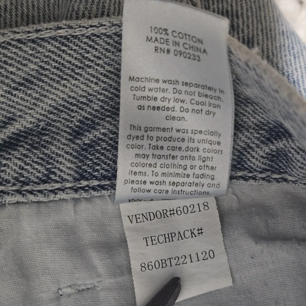 PacSun Seamed Low Rise Straight Leg Jeans Light Wash Blue Denim Size 27